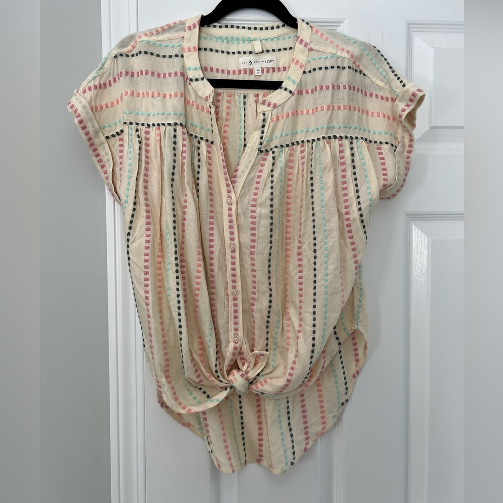 Lou and Grey front tie blouse